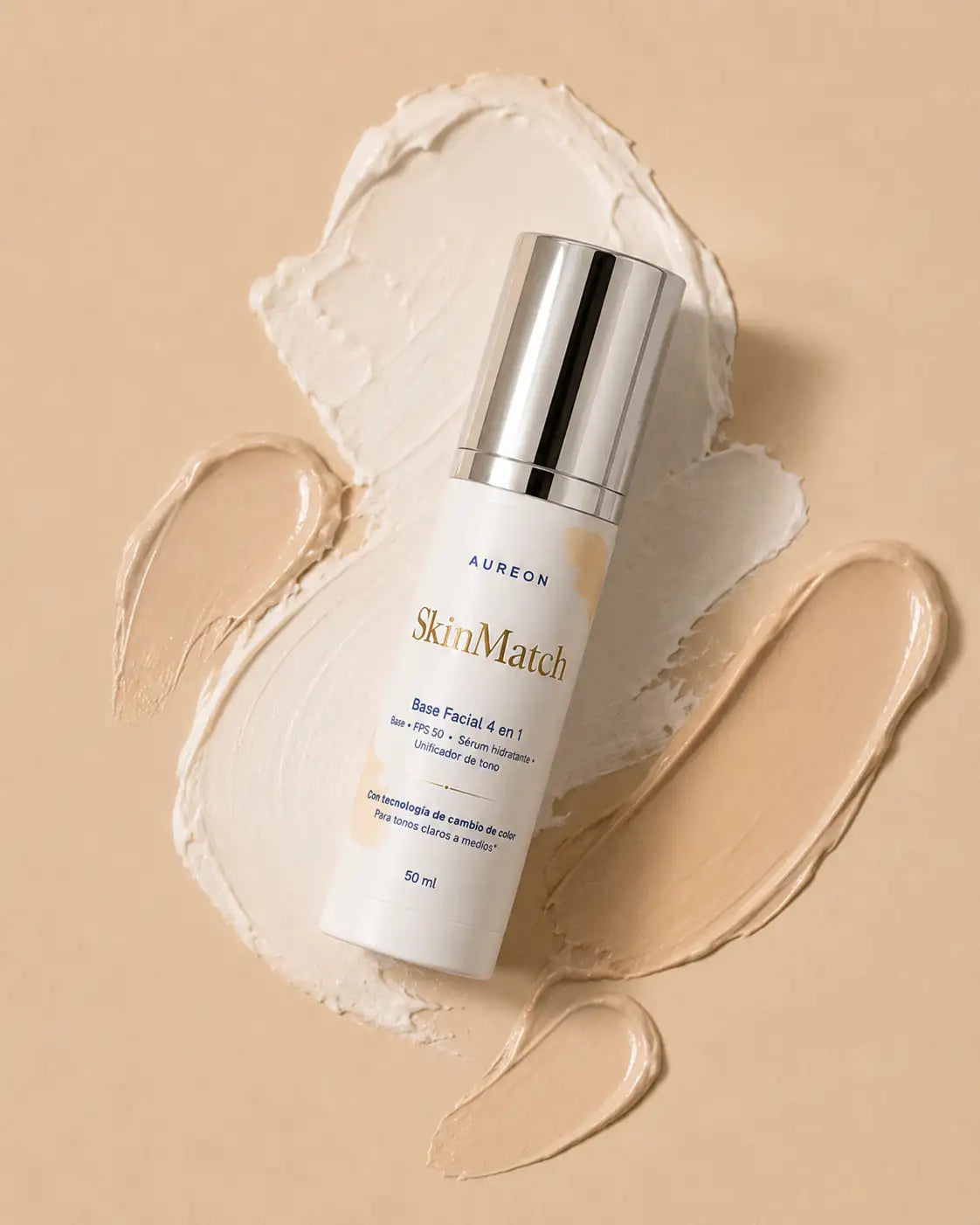 Skin Match | Base Liviana 4 en 1 que se Adapta a tu Tono