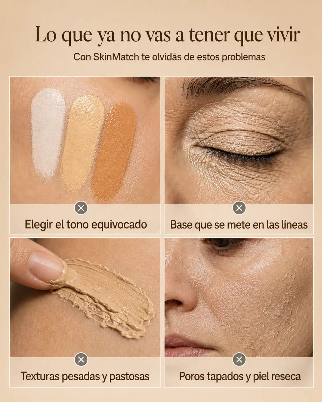Skin Match | Base Liviana 4 en 1 que se Adapta a tu Tono