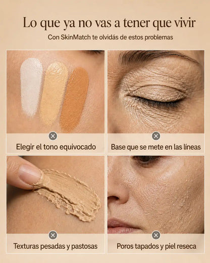 Skin Match | Base Liviana 4 en 1 que se Adapta a tu Tono