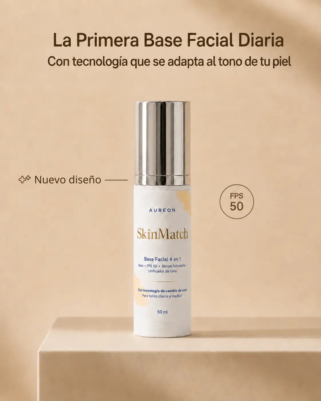 Skin Match | Base Liviana 4 en 1 que se Adapta a tu Tono